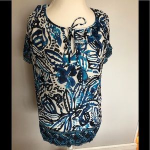 Lucky Brand sheer blouse.